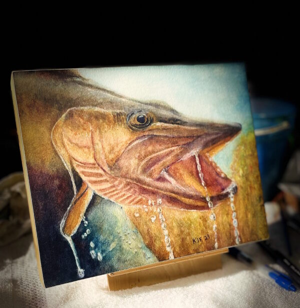 Watercolor Musky Painting