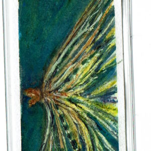 Let your thoughts drift with Wings of the Current, a luminous watercolor bookmark inspired by the sweeping motion of a fly in cast or current. Vivid and abstract, this piece flows with energy and light.